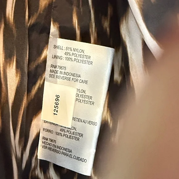 Michael Kors Olive Utility Jacket with Animal Print Lining - Picture 4 of 5